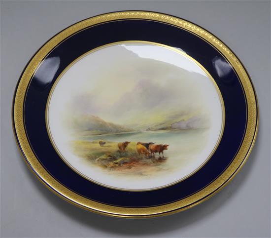 A J. Stinton painted Worcester plate